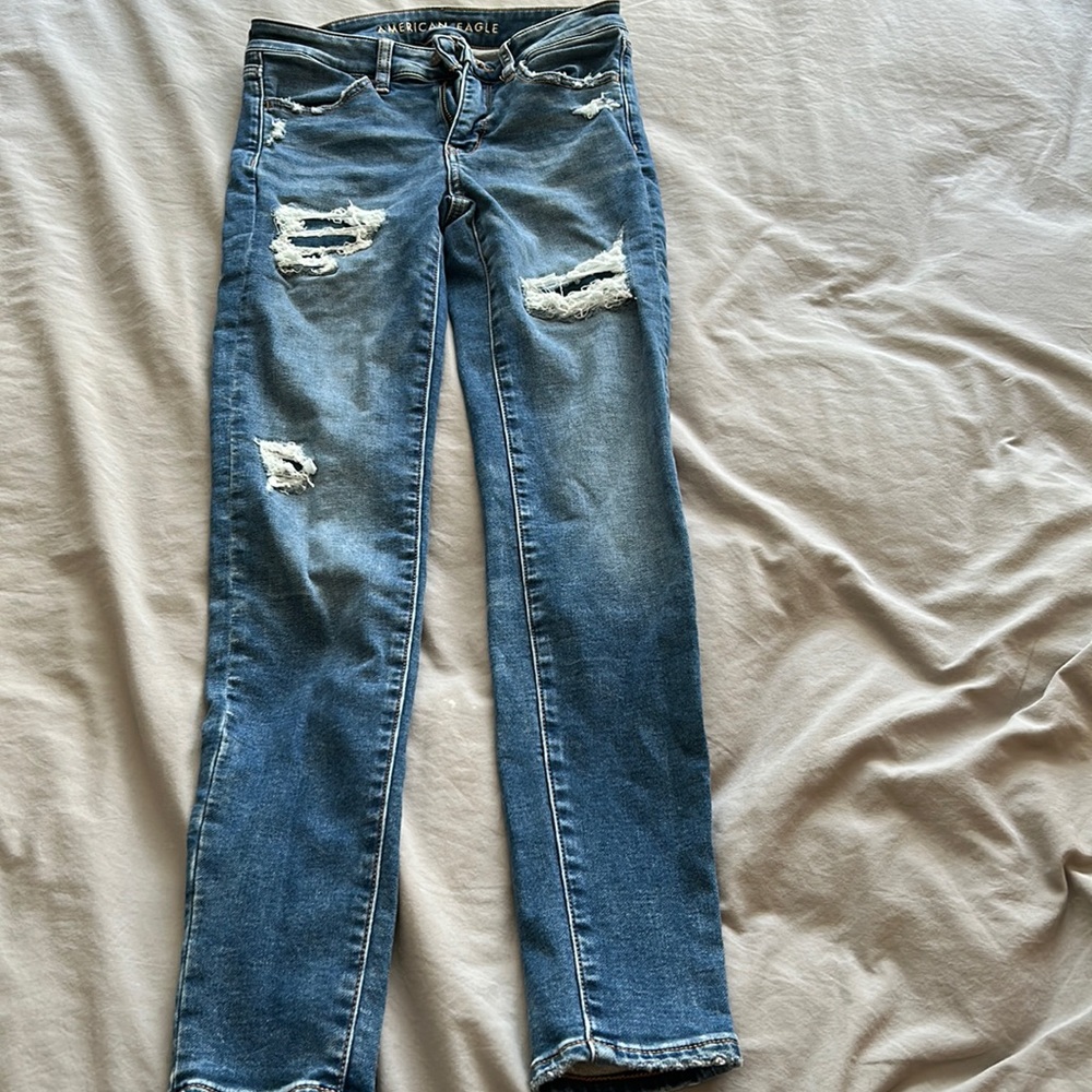 American Eagle FLEECE LINED Skinny jeans SIZE 0